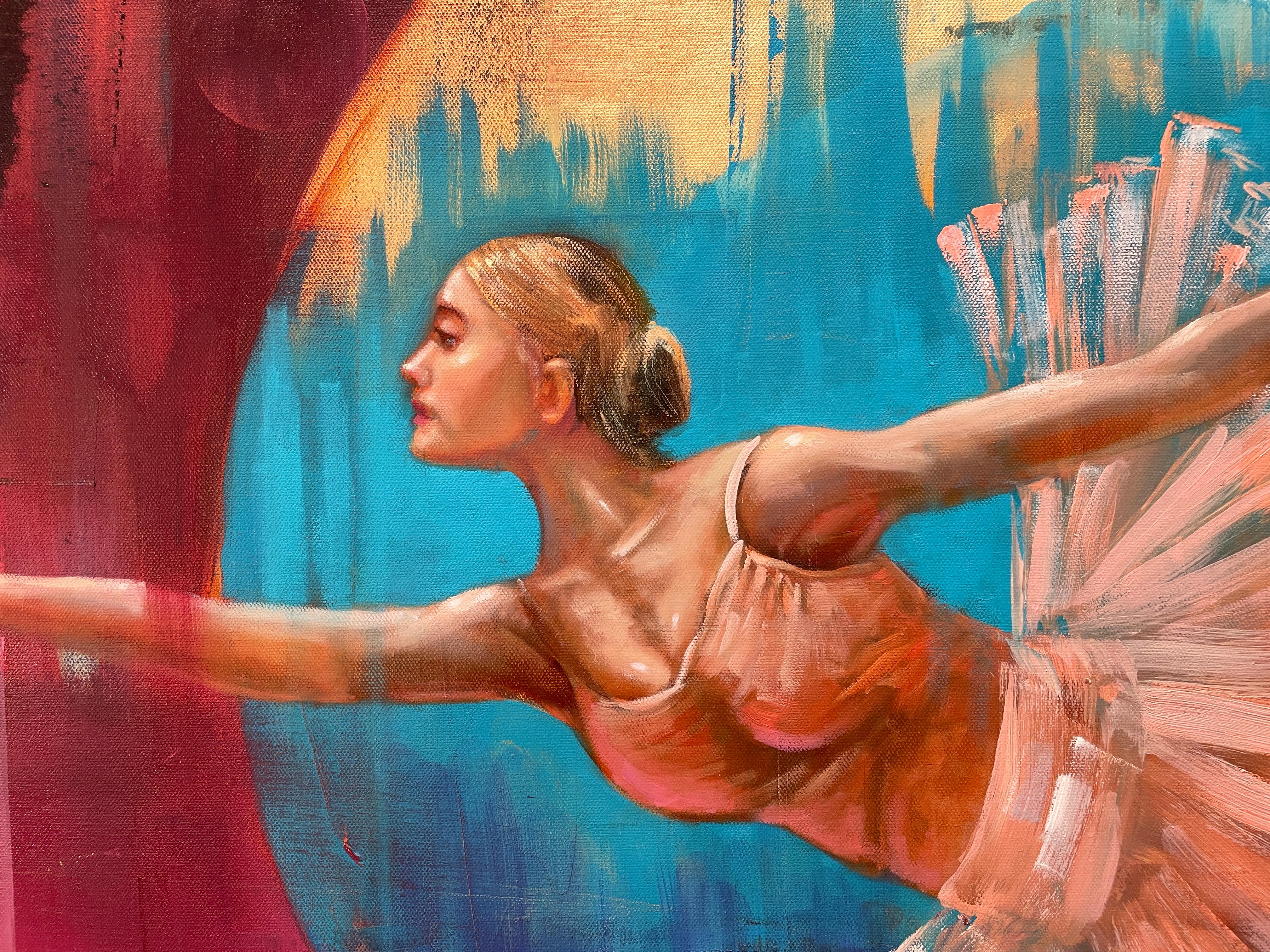 'Rifletorre' - Lively Vibrant Ballet Dancer - Contemporary Figurative Abstract For Sale 3