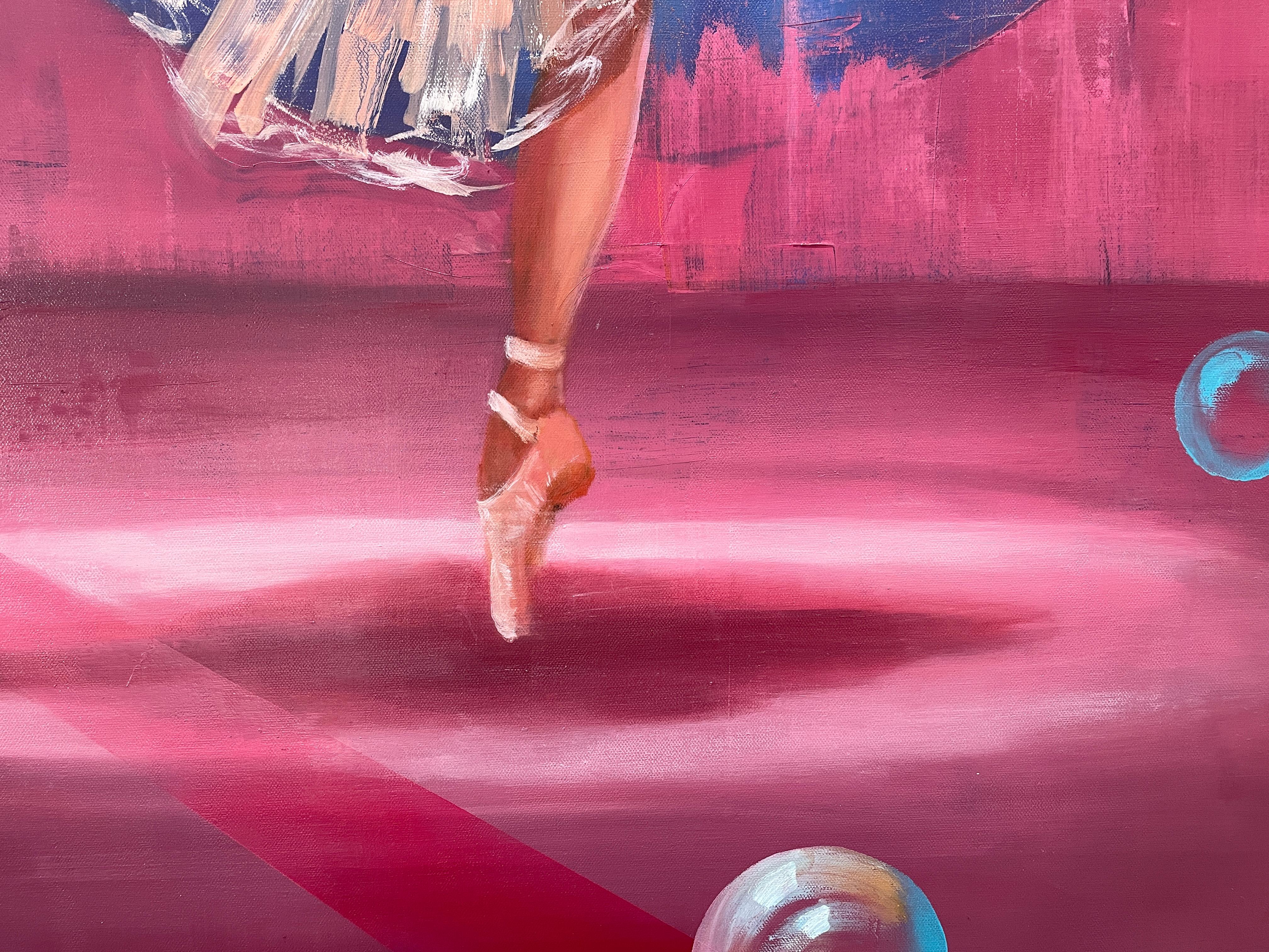'Rifletorre' - Lively Vibrant Ballet Dancer - Contemporary Figurative Abstract For Sale 4