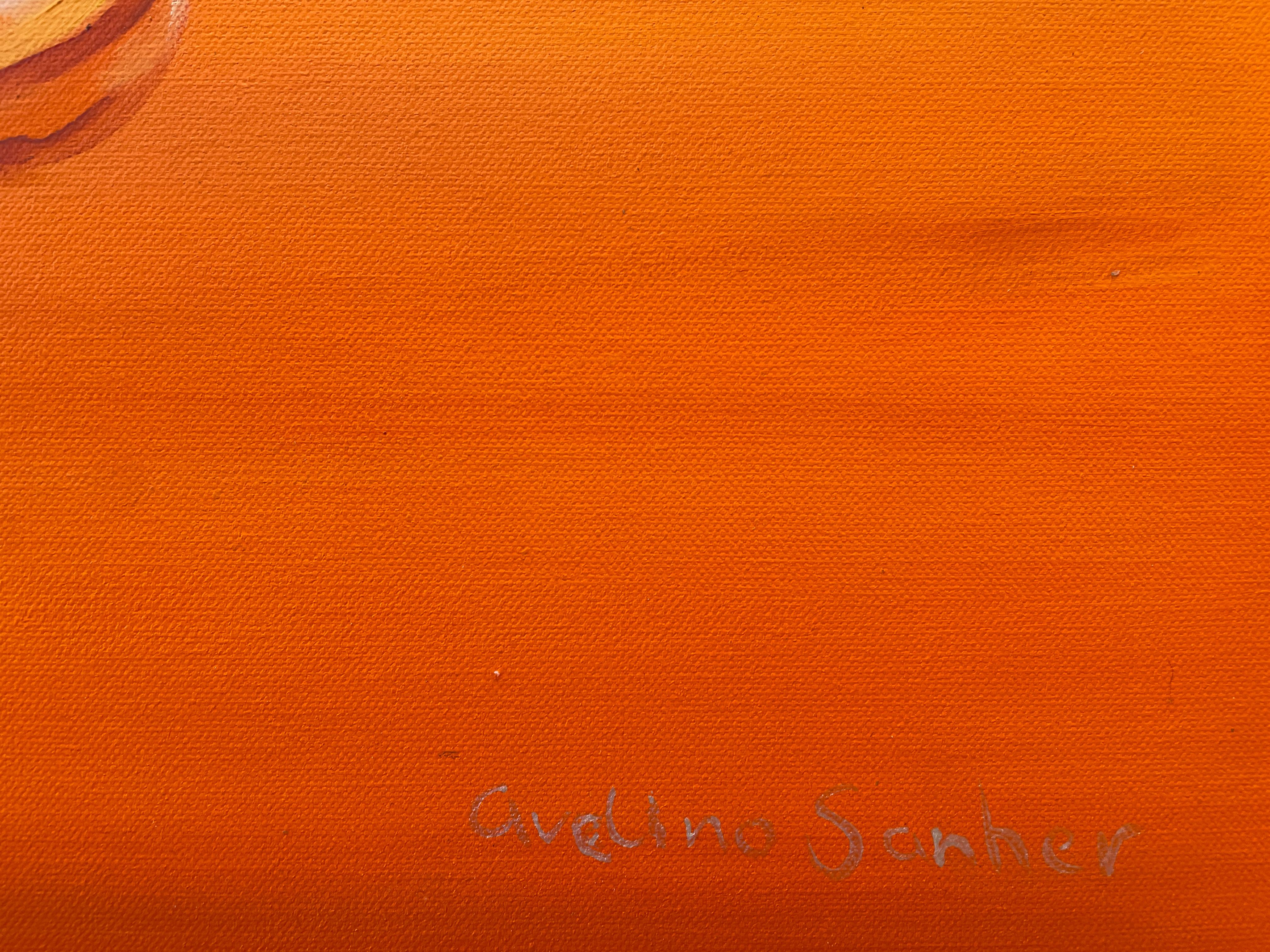 'Vivacita' - Ballerina in Orange - The Ballet Series - Figurative Oil Painting For Sale 5