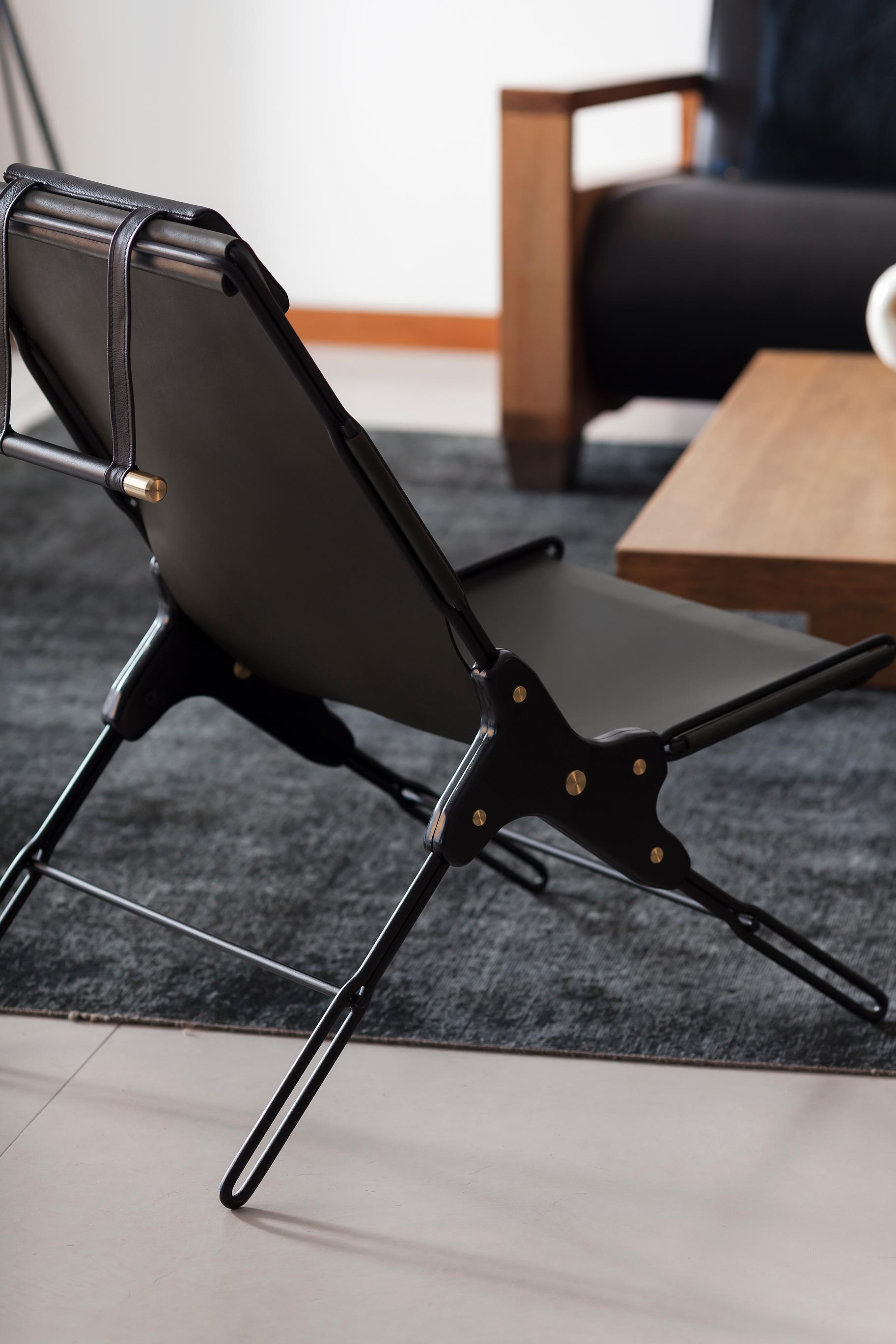 Bronze Avellana Lounge Chair by Estudio Andean For Sale