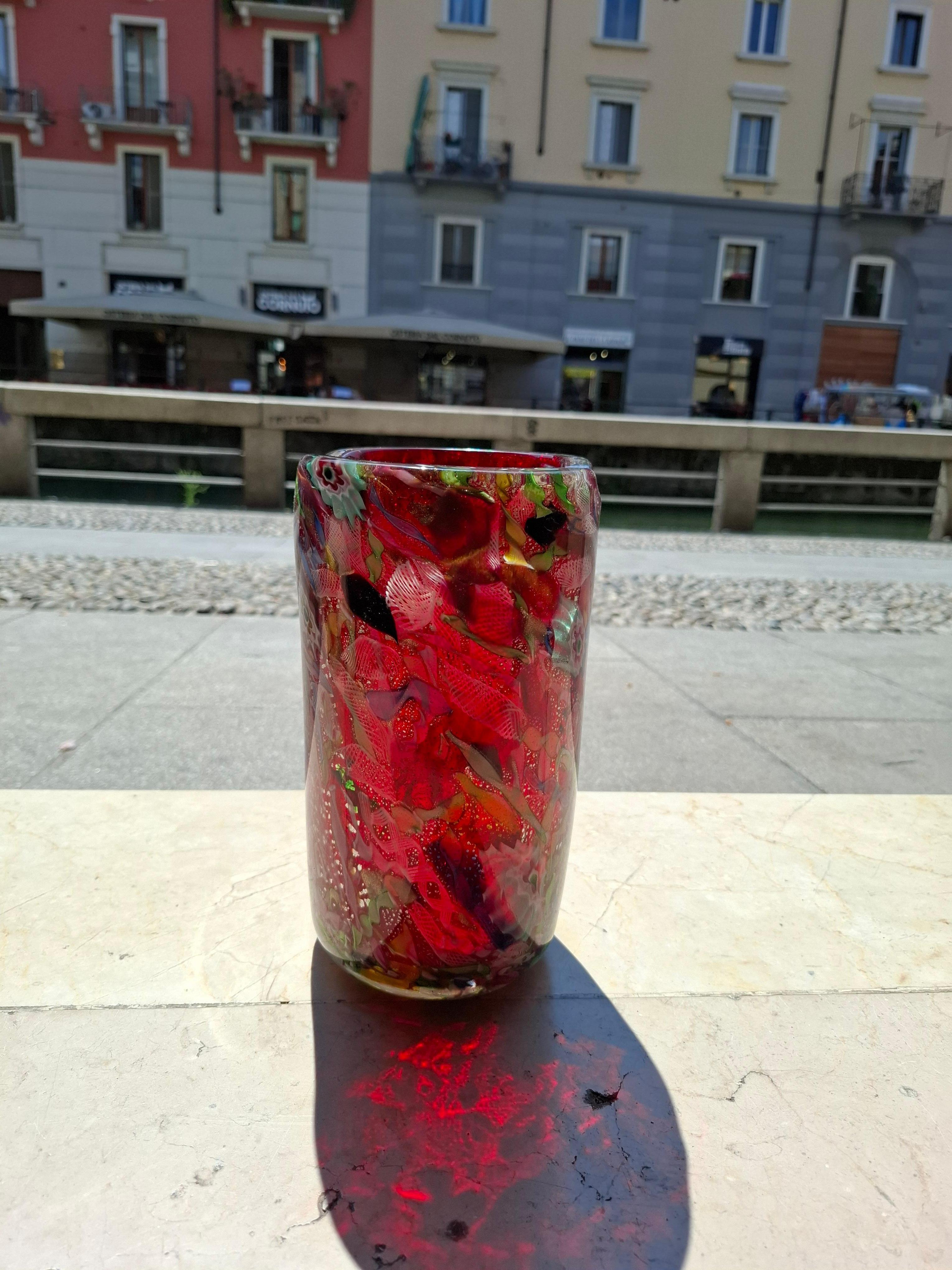 AVEM - Arte Vetraria Muranese - VASO fine giornata - Murano ITALIA 1950 im Angebot 6
