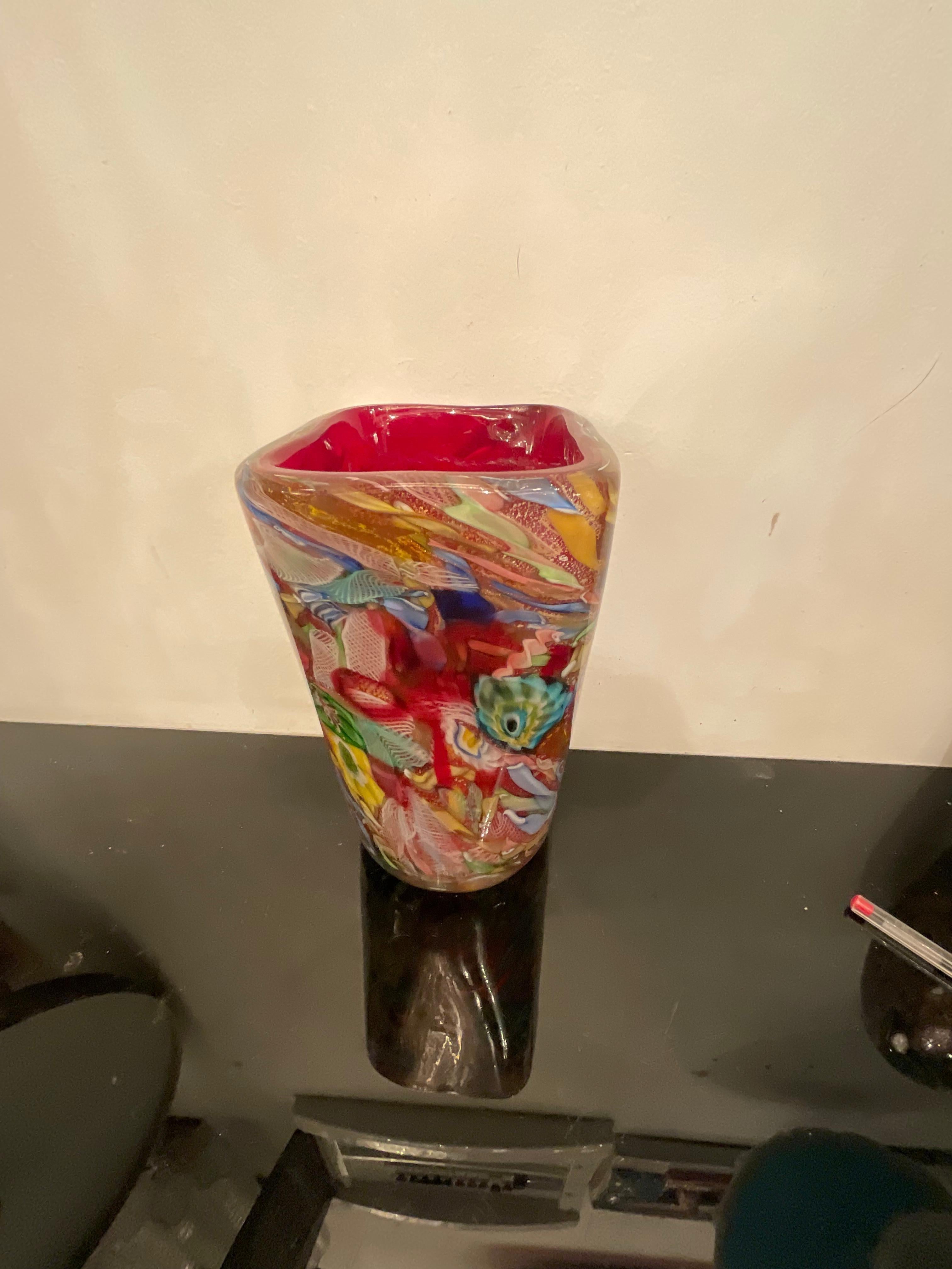 Mid-Century moderno AVEM - Arte Vetraria Muranese - VASO fine giornata - Murano ITALIA 1950 in vendita