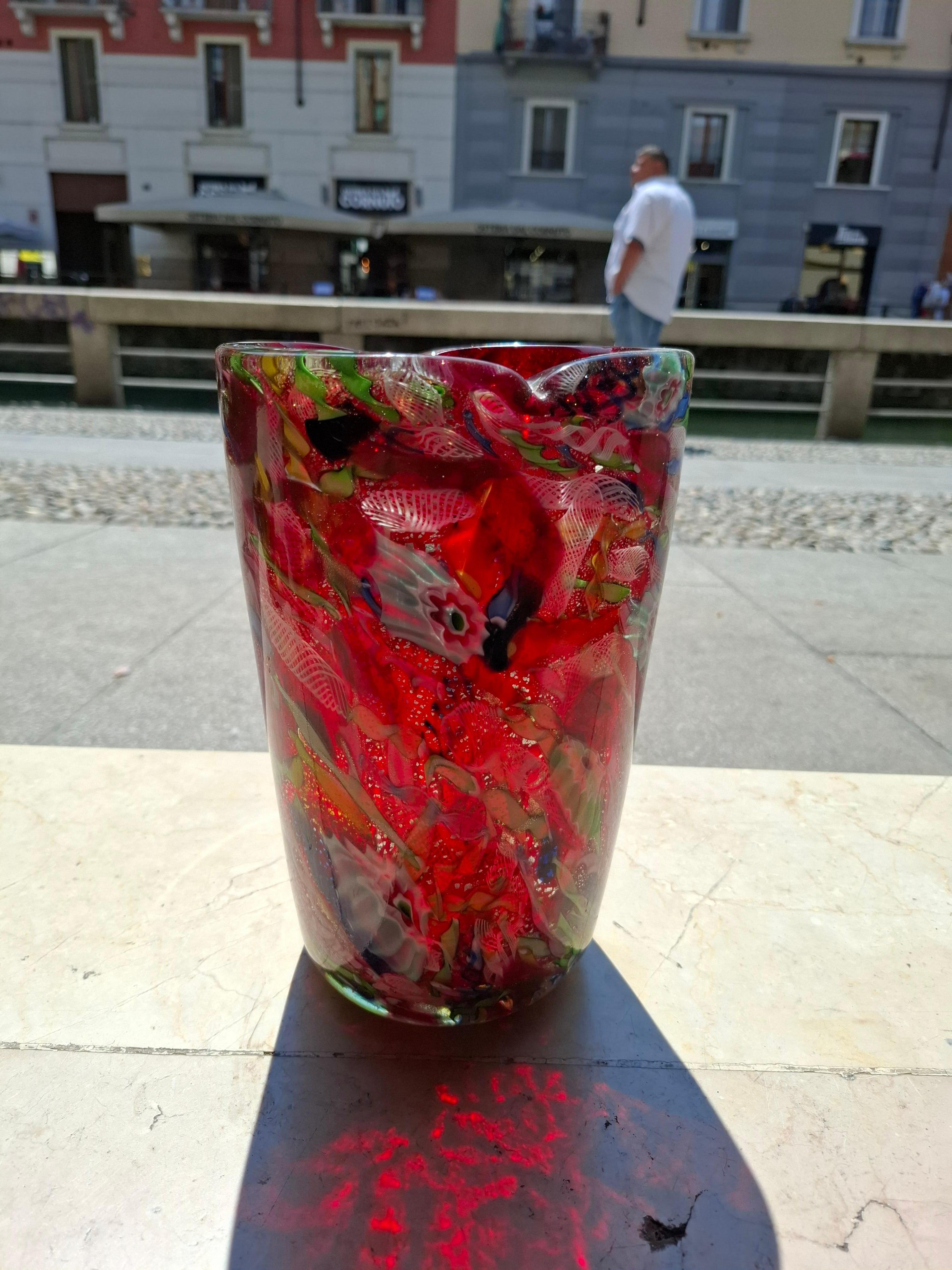 AVEM - Arte Vetraria Muranese - VASO fine giornata - Murano ITALIA 1950 (Mitte des 20. Jahrhunderts) im Angebot