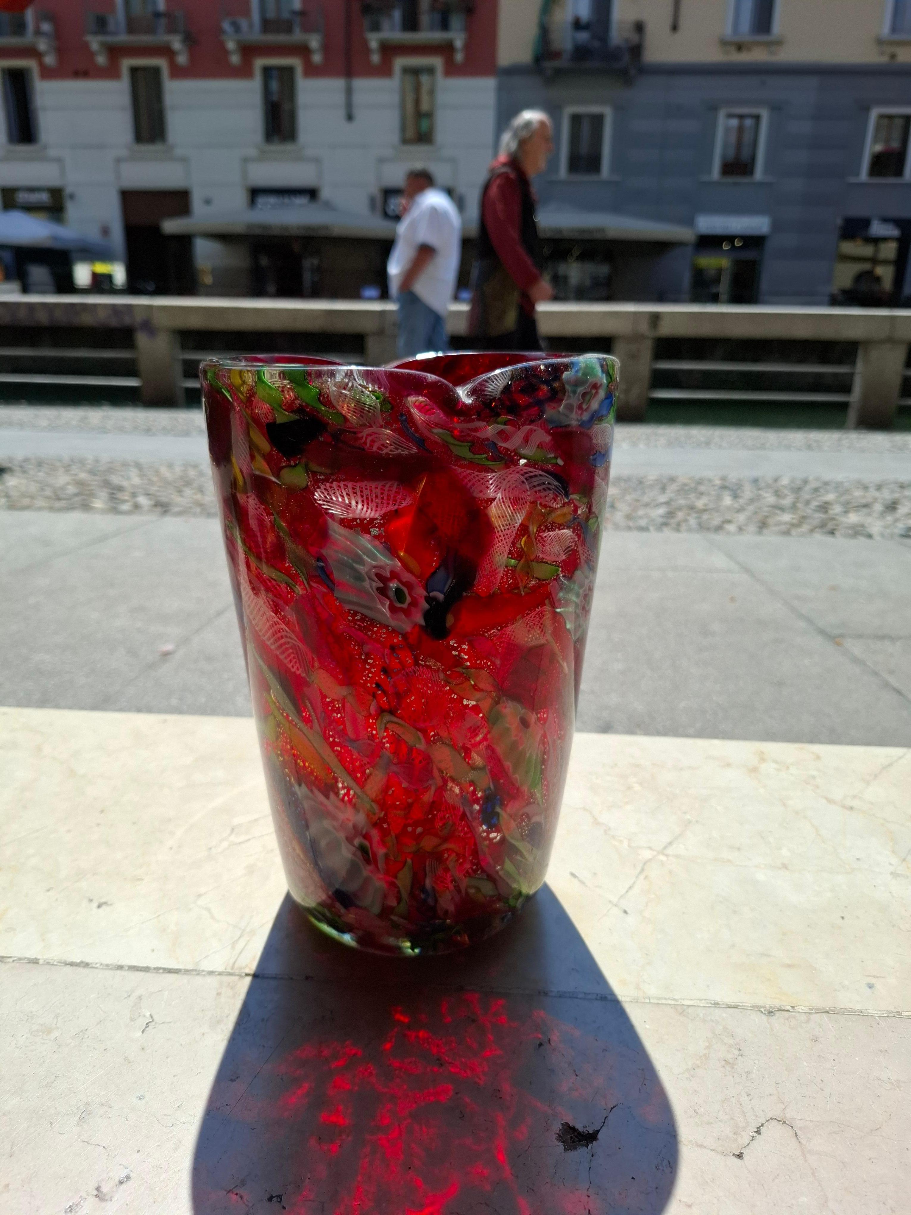 AVEM - Arte Vetraria Muranese - VASO fine giornata - Murano ITALIA 1950 (Muranoglas) im Angebot