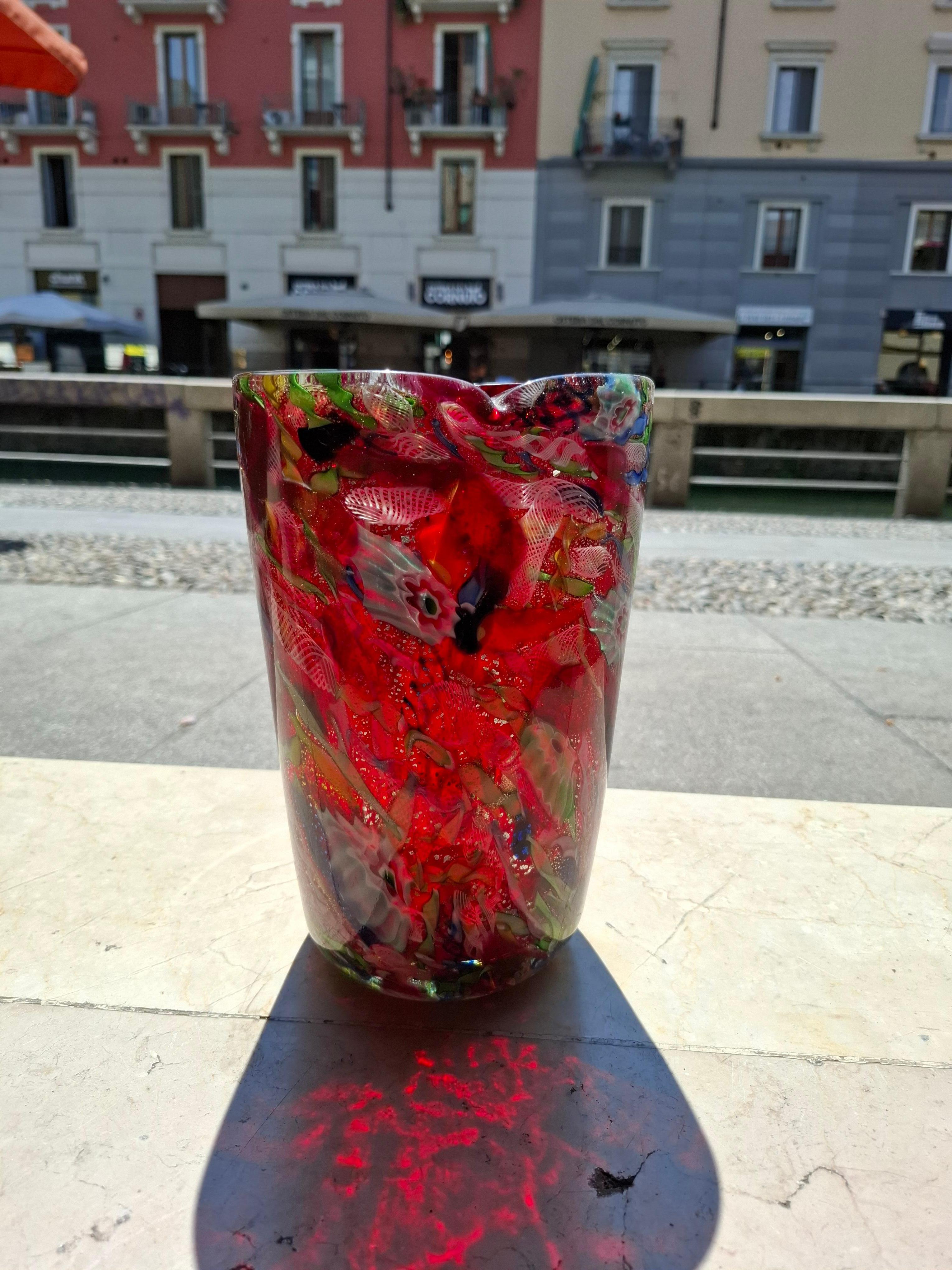AVEM - Arte Vetraria Muranese - VASO fine giornata - Murano ITALIA 1950 im Angebot 1