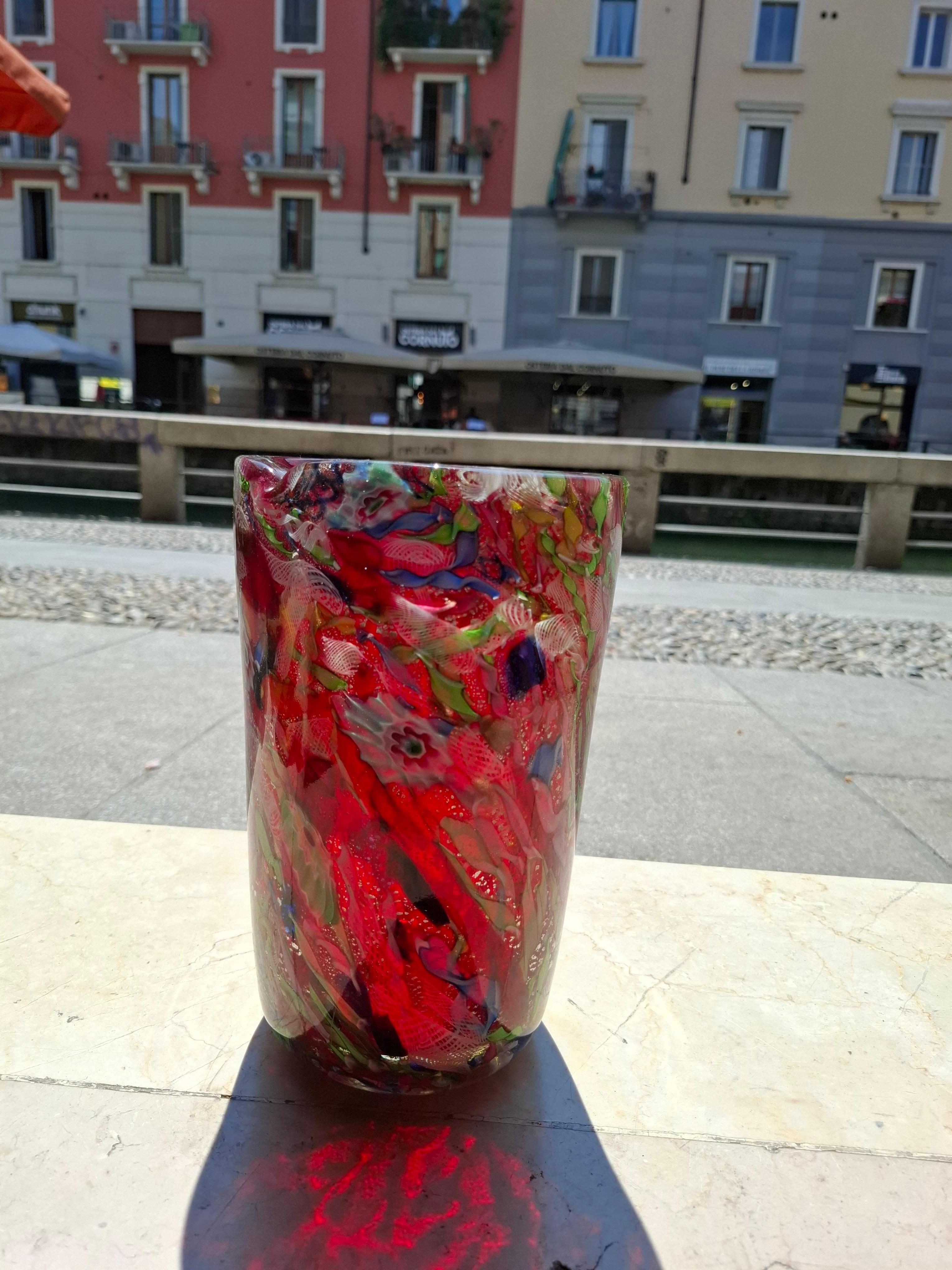 AVEM - Arte Vetraria Muranese - VASO fine giornata - Murano ITALIA 1950 im Angebot 3