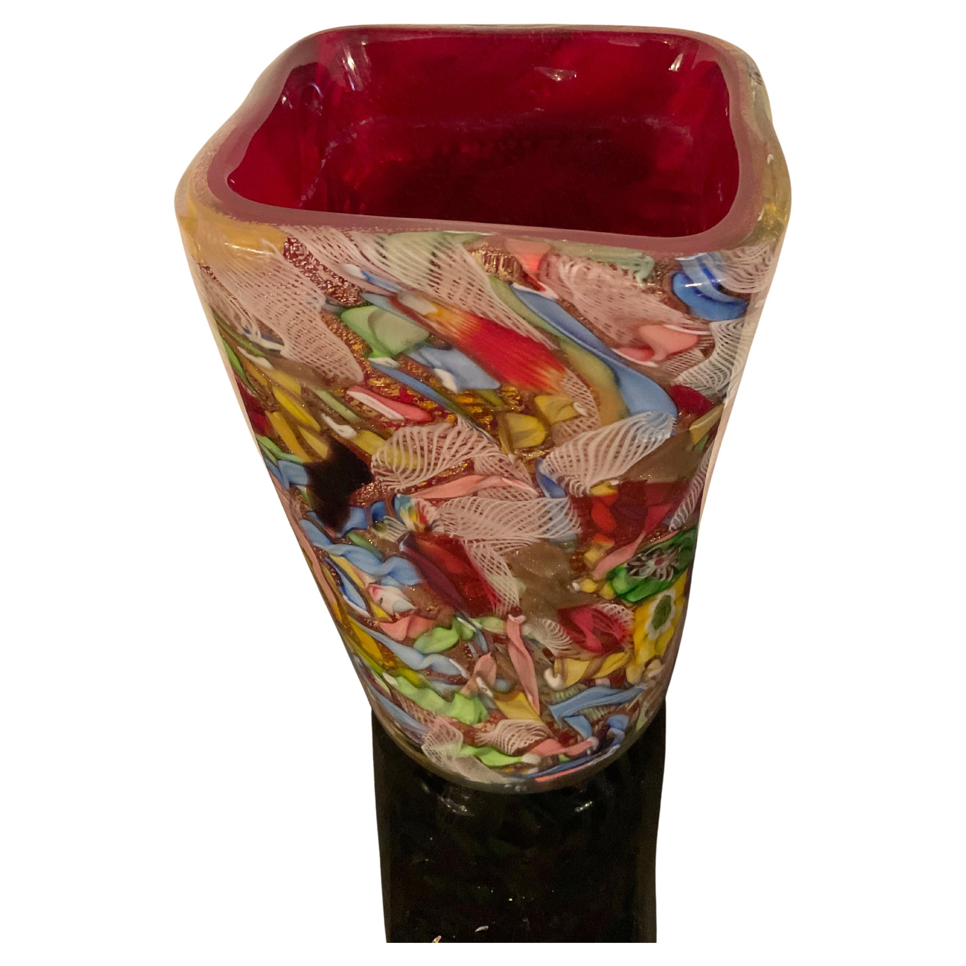 AVEM - Arte VEtraria Muranese - VASO fine giornata - Murano ITALIA 1950