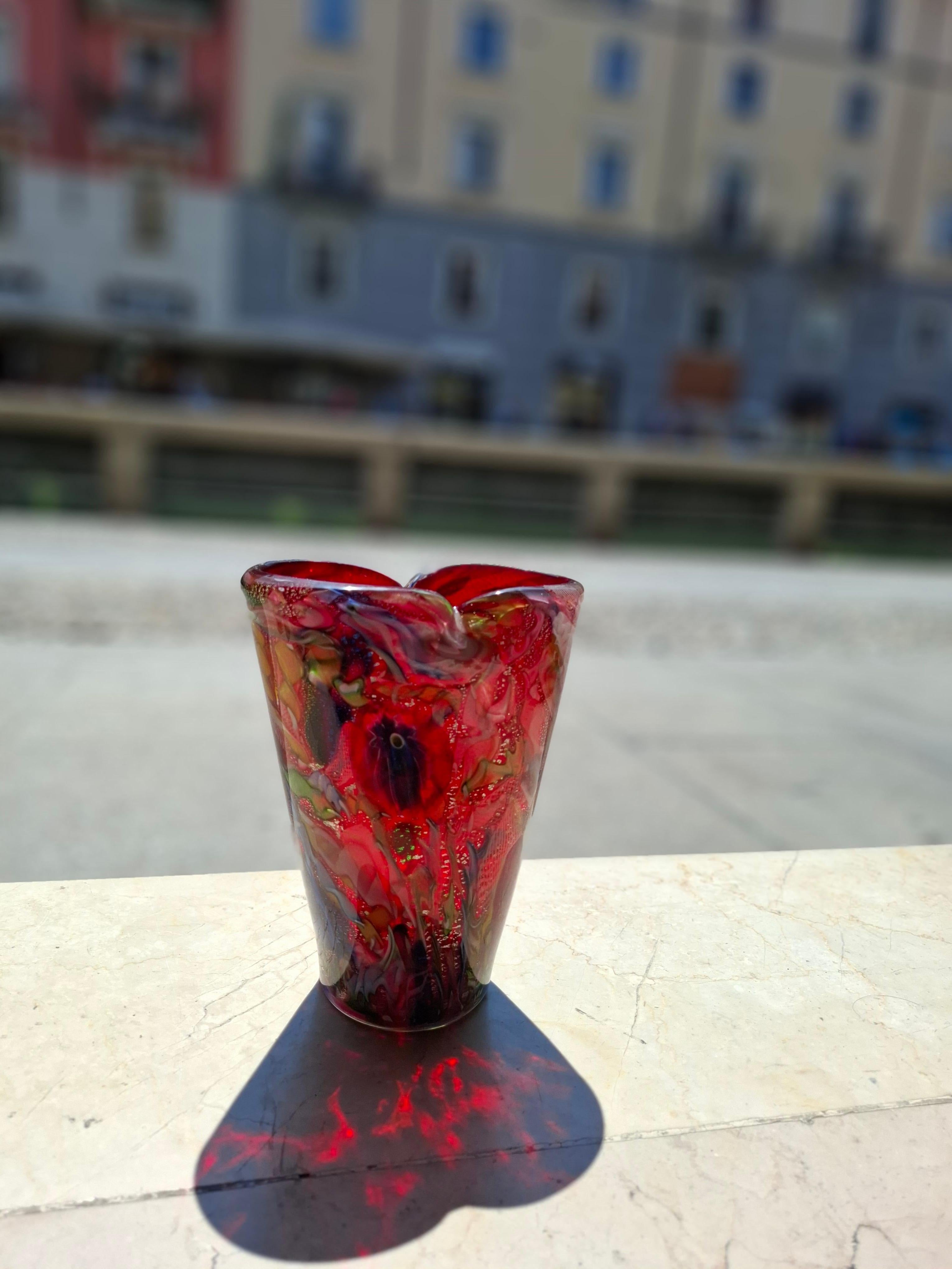 Mid-Century moderno AVEM - AURELIANO TOSO -Murano - Vaso del 1950 in vendita