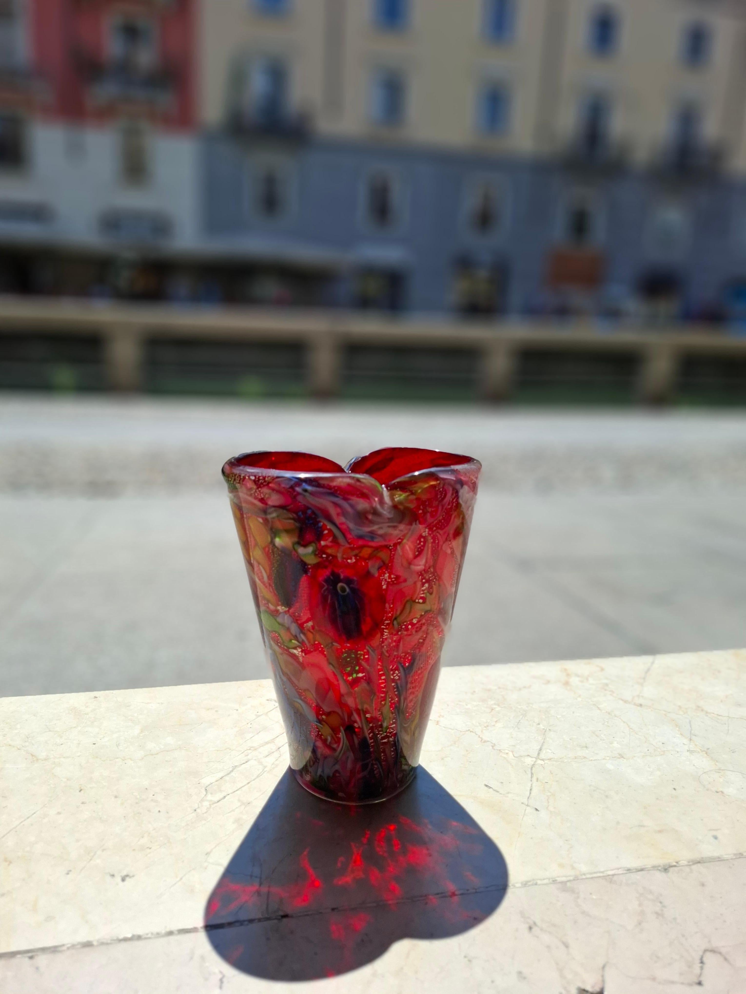 Italian AVEM - AURELIANO TOSO -Murano - Vaso del 1950 in vendita