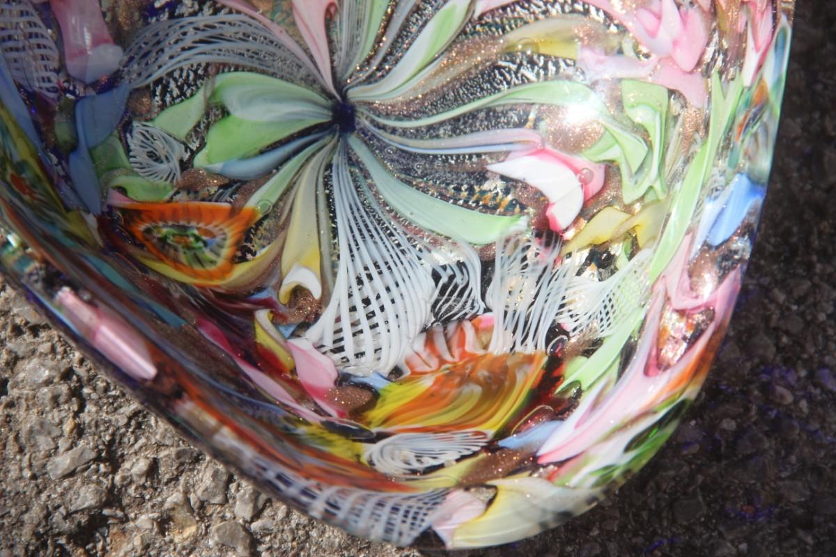 Mid-20th Century Avem Bowl Glass Murano Italian Design, 1950s Multicolor Toso Martens For Sale