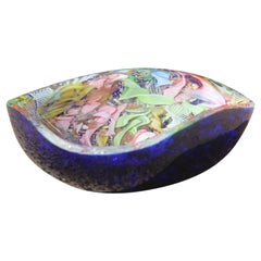 Avem Bowl Glass Murano Italian Design, 1950s Multicolor Toso Martens