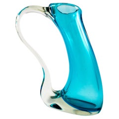 A.V.E.M Glass vase with pulled handle