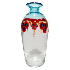 Anzolo Fuga Hand Blown Glass "Pavone" Vase, 1950s
