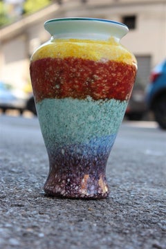 Avem Midcentury Italian Design Murano Vase Multi-Color, 1950s