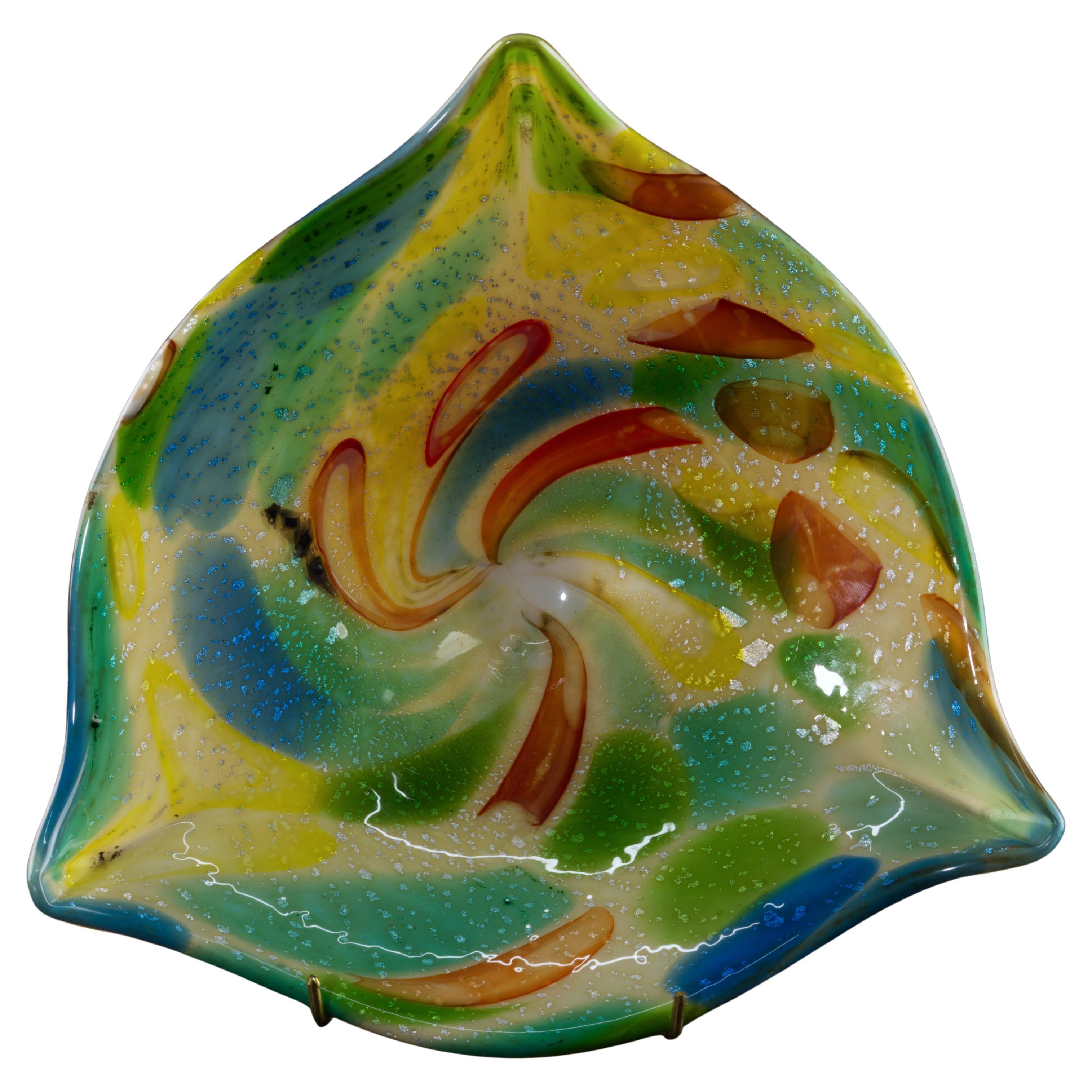 AVEM Murano Glass Bizantino Tutti Frutti Bowl Ashtray 1950s  en vente