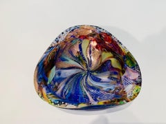AVEM Murano glass blue circa 1950 ashtray 'Bizantino'.