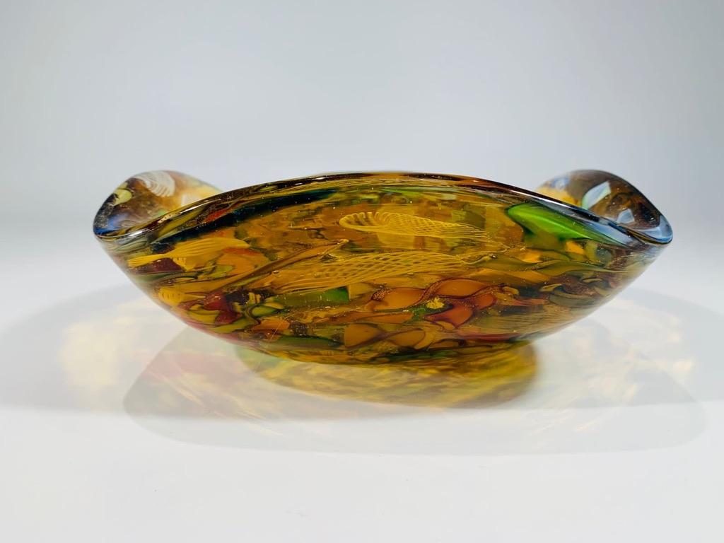 AVeM Centro de mesa de cristal de Murano multicolor circa 1950 