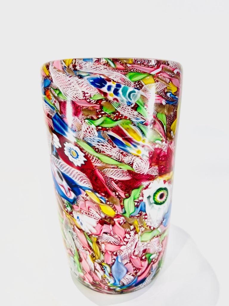 Other AVeM Murano glass multicolor vase circa 1950 