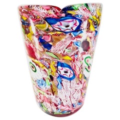 AVeM Vaso in vetro di Murano multicolore del 1950 circa "Bizantino"