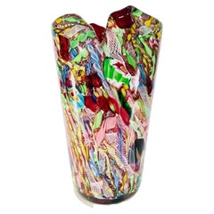 AVeM Murano glass multicolor vase circa 1950 "Bizantino"