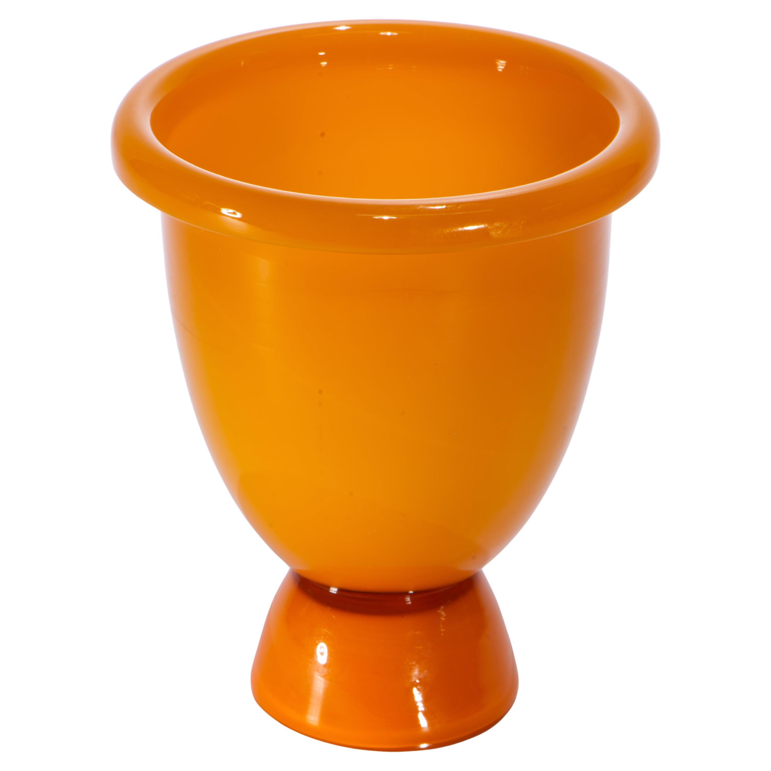 AVEM Murano Glass Sommerso arancione, Vaso a bocciolo con piede, Italia, anni '50 in vendita
