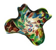 Avem, Murano Millefiori Glass Bowl with Inclusions, Italy, Mid-20th Century