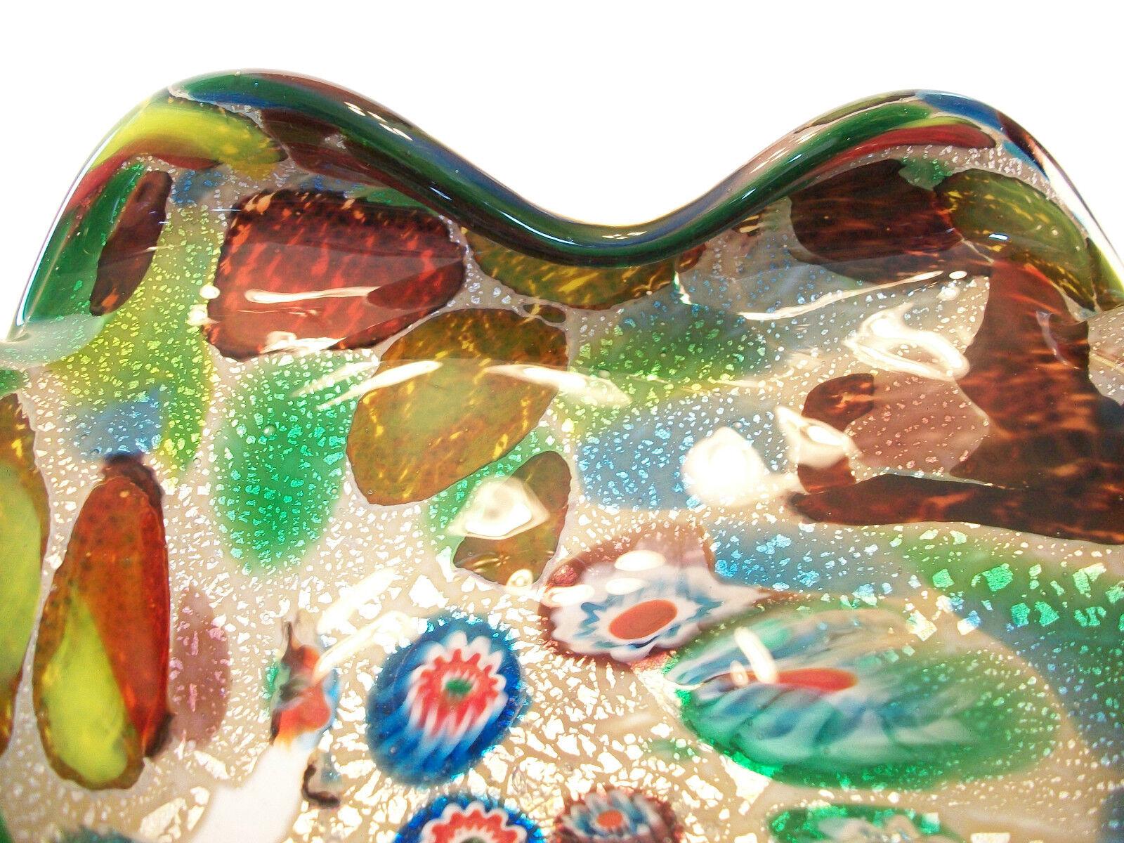 Avem, Murano Millefiori Glass Bowl with Inclusions, Italy, Mid-20th Century 1