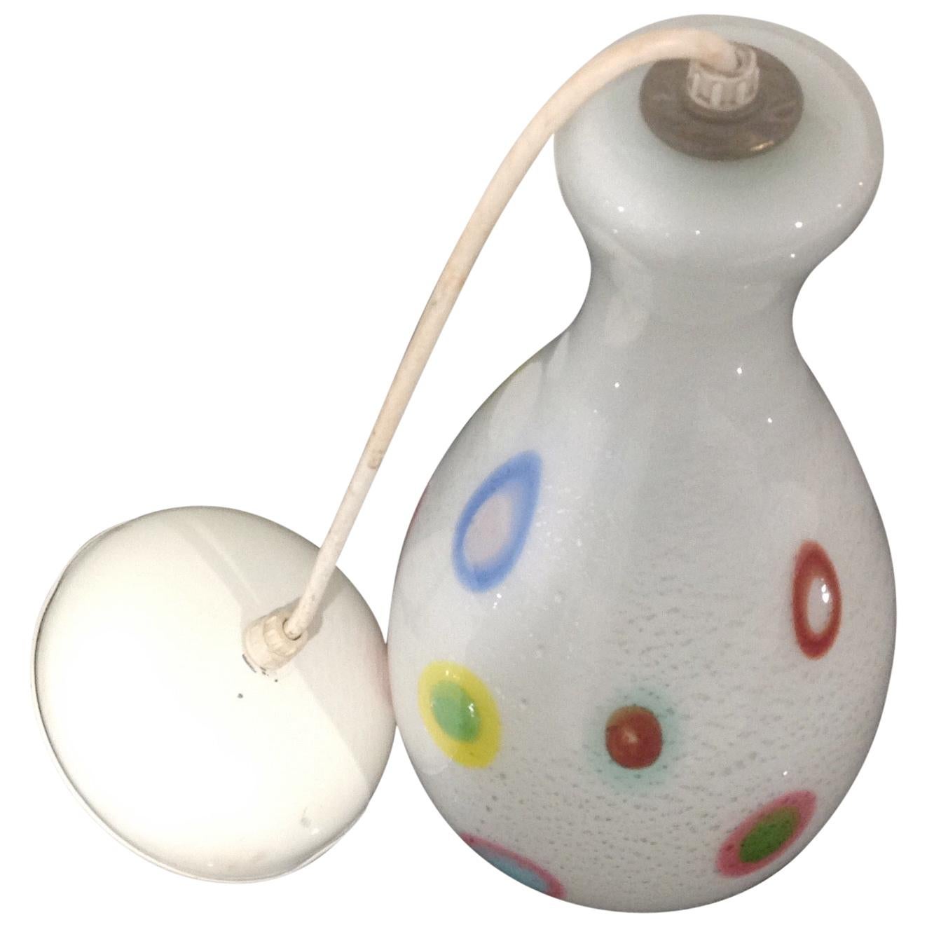 AVeM Murano Murrine Hanging Lamp Pendant Light Fixture For Sale