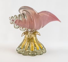 Mid-Century Modern Murano Glass Seashell by A.VE.M, Italy