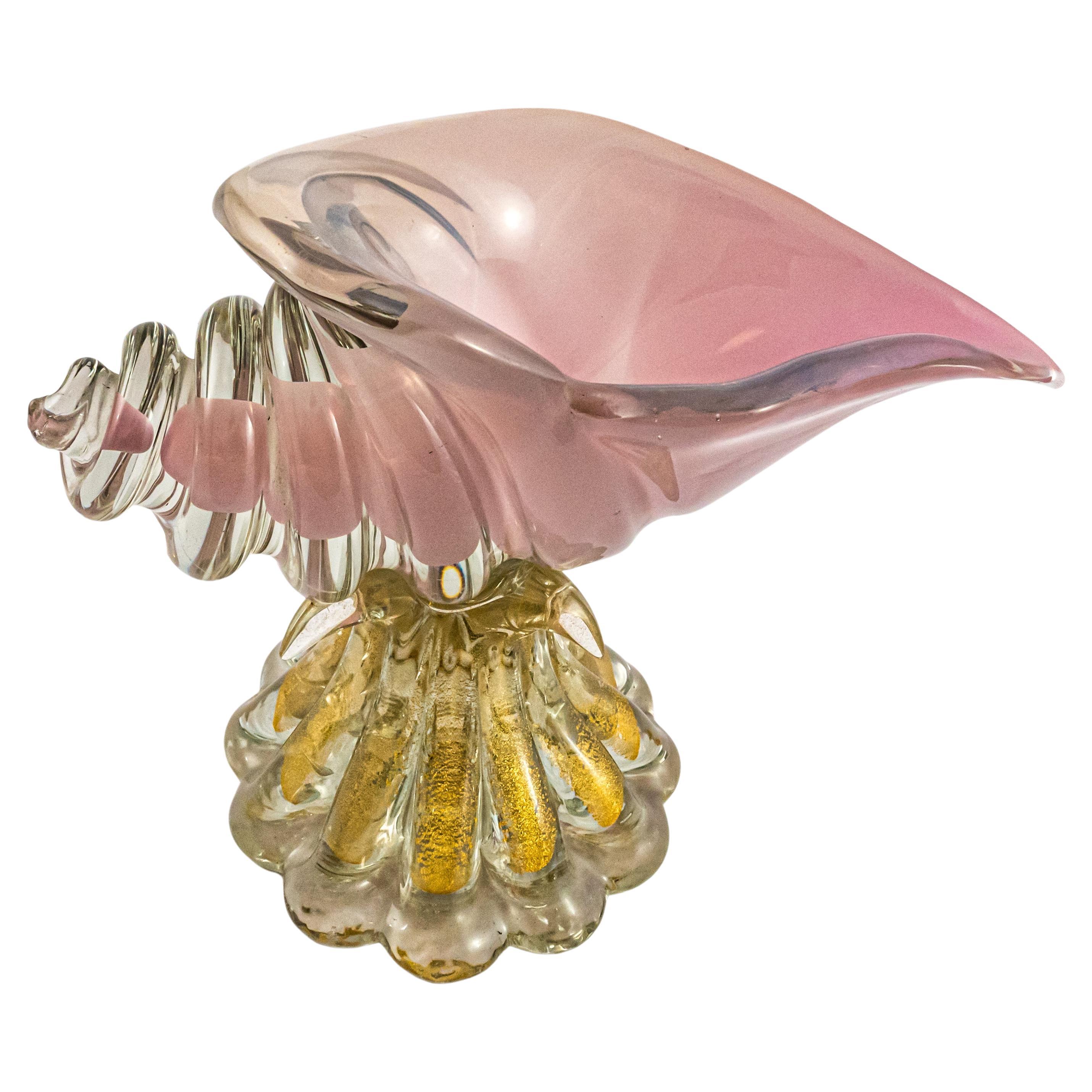 A.VE.M. Murano Coquille de mer opaline en vente