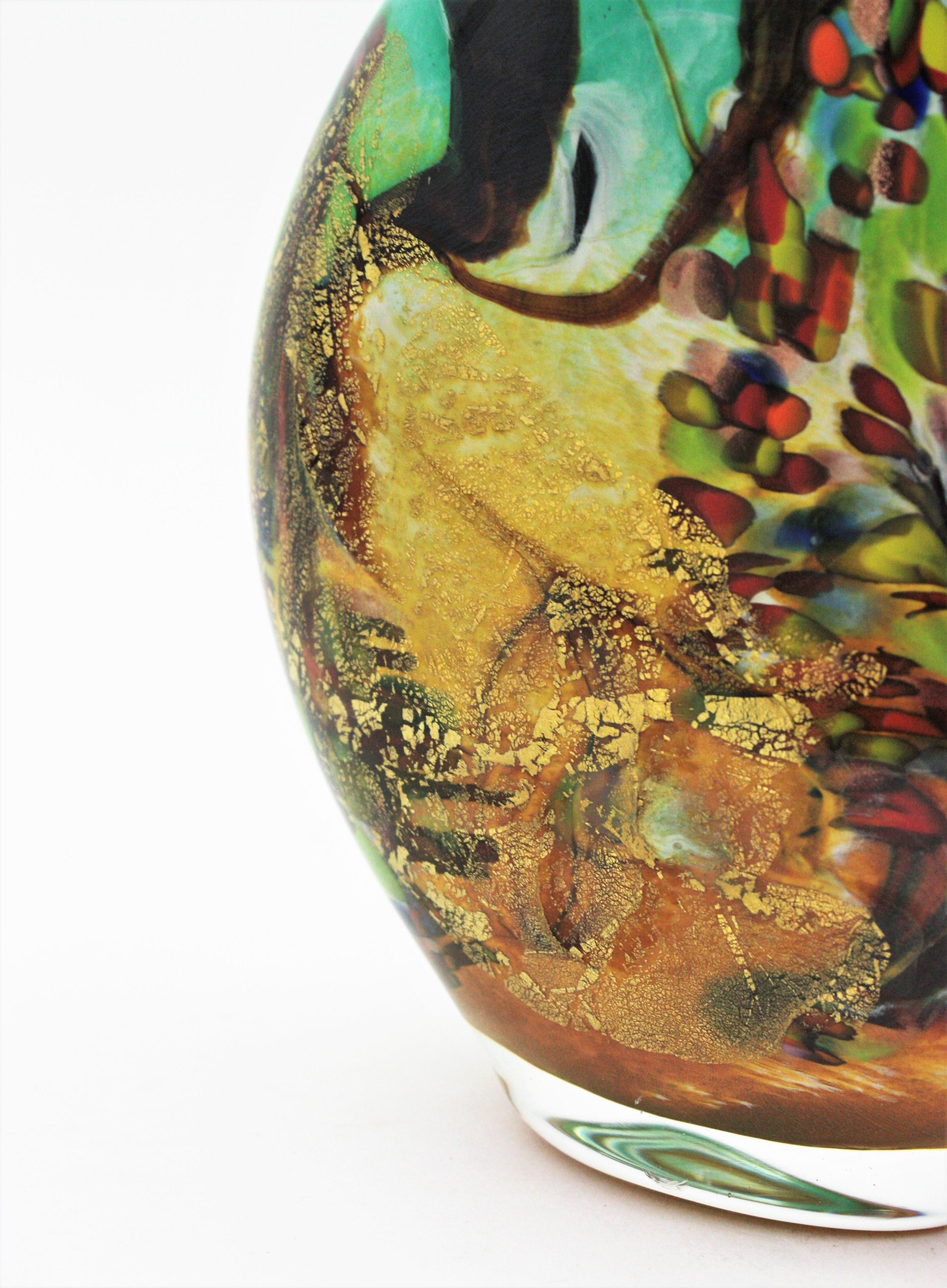 AVEM Murano Tutti Frutti Murrine Multicolor Art Glass Vase, 1950s  For Sale 1