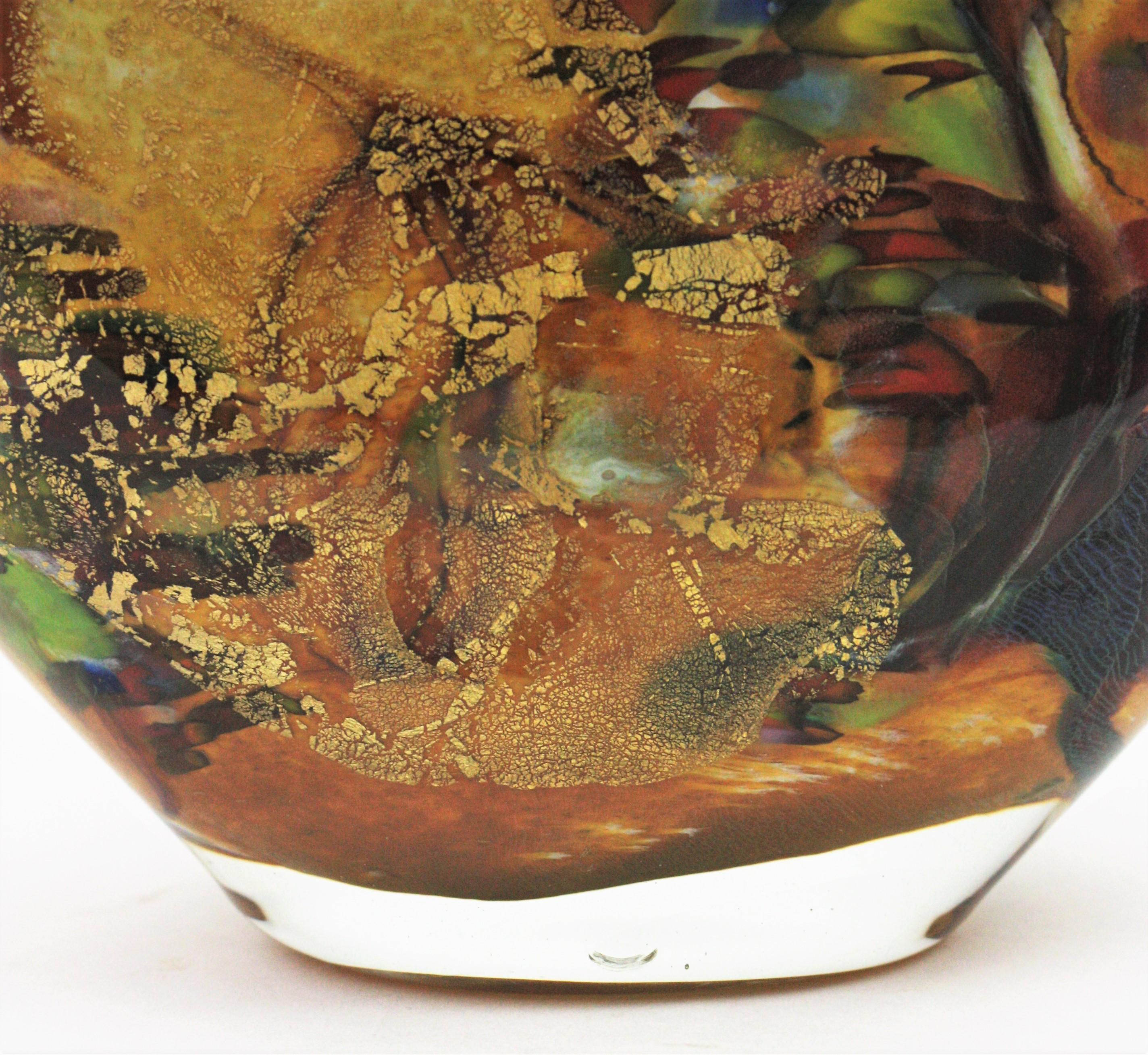 AVEM Murano Tutti Frutti Murrine Multicolor Art Glass Vase, 1950s  For Sale 4