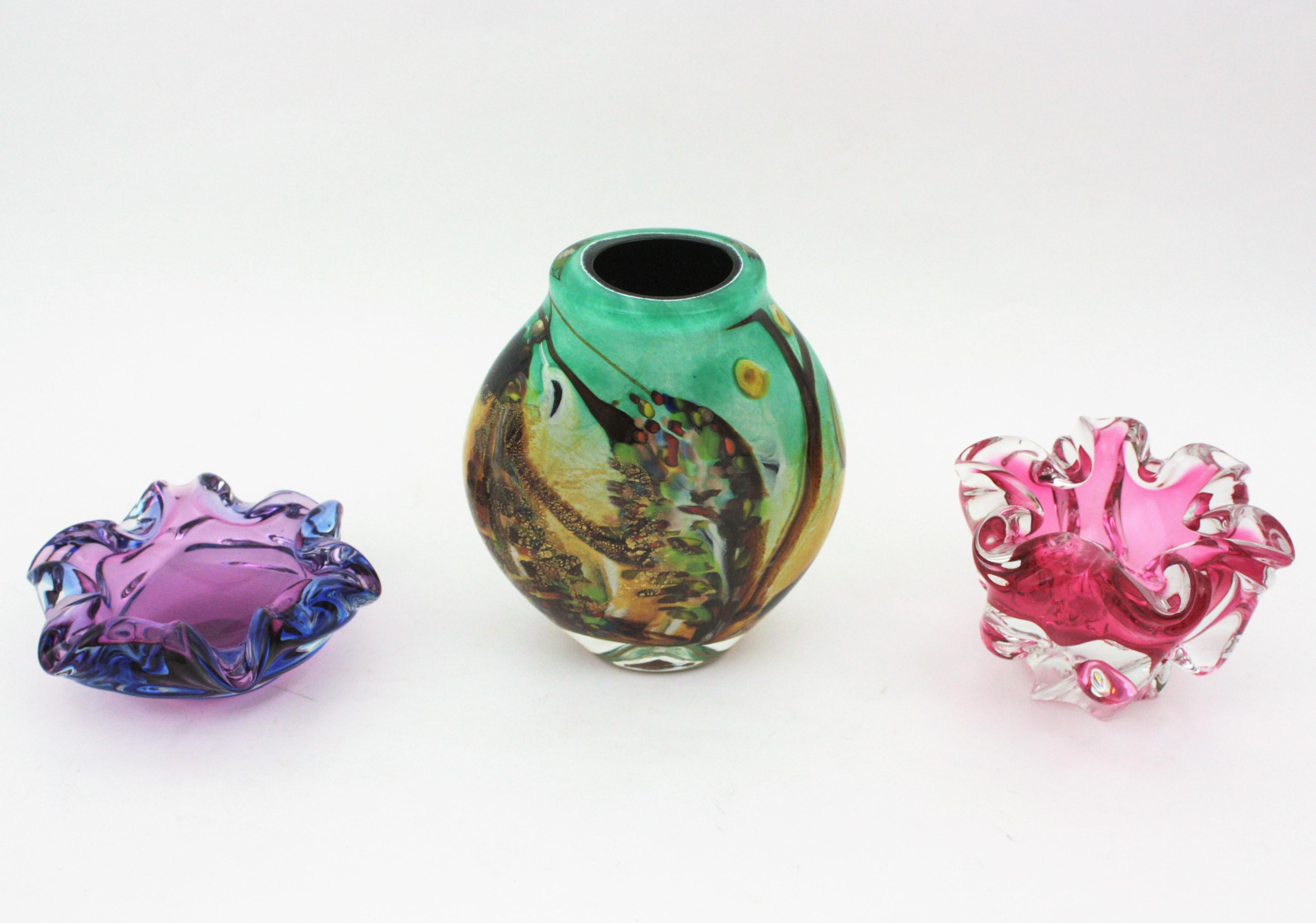 AVEM Murano Tutti Frutti Murrine Multicolor Art Glass Vase, 1950s  For Sale 5