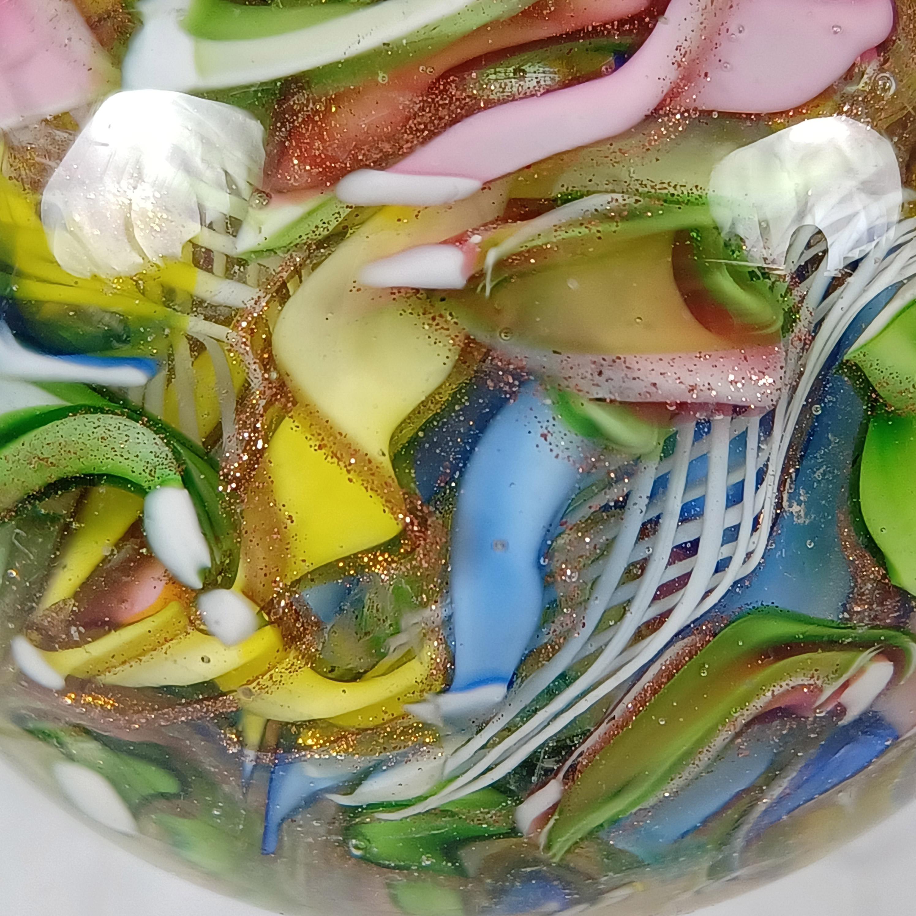 AVEM Murano - Presse-papier en verre zanfirico et aventurine Bon état - En vente à Bolton, GB