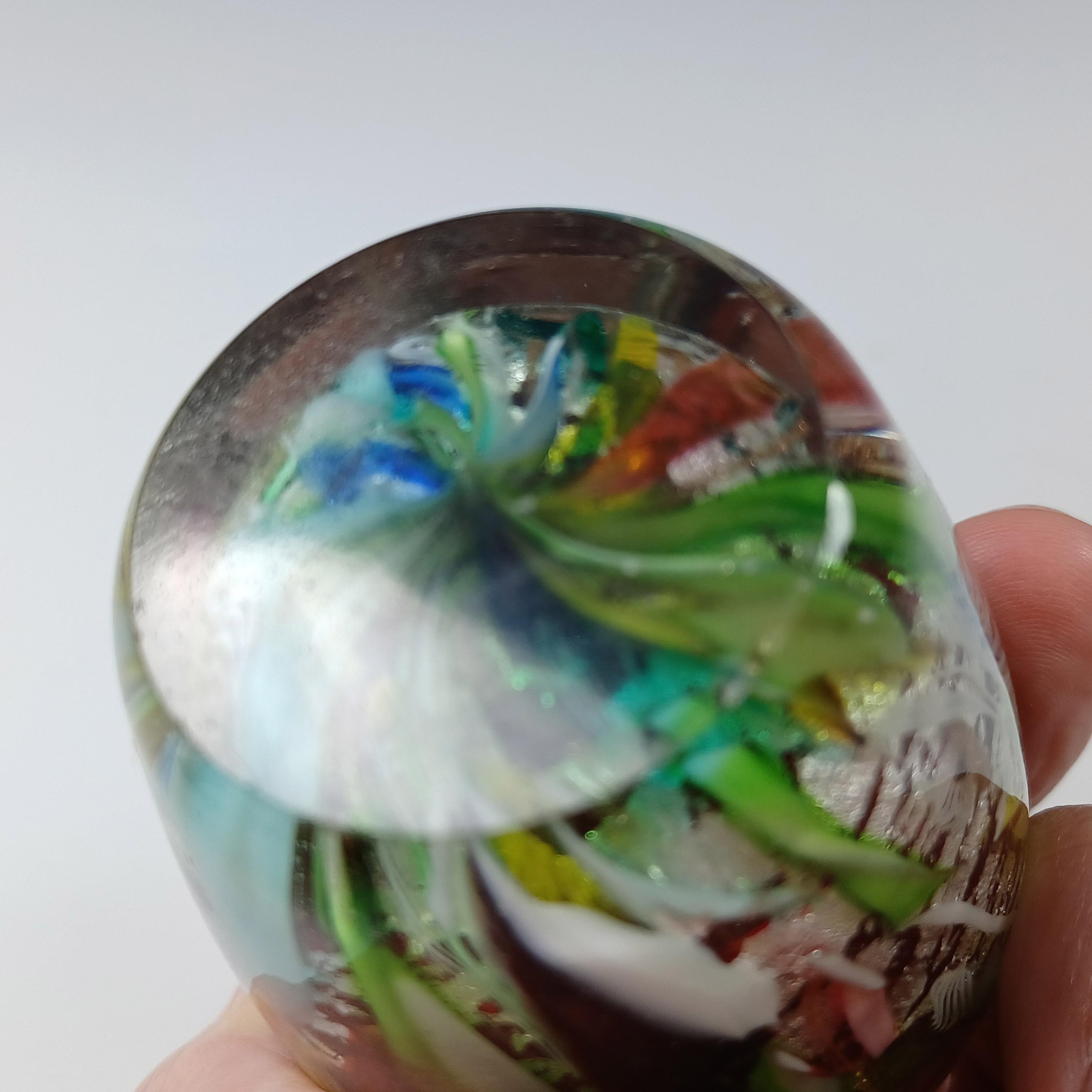AVEM Murano Zanfirico Bizantino / Tutti Frutti Mini Jarrón de cristal rojo Vidrio en venta