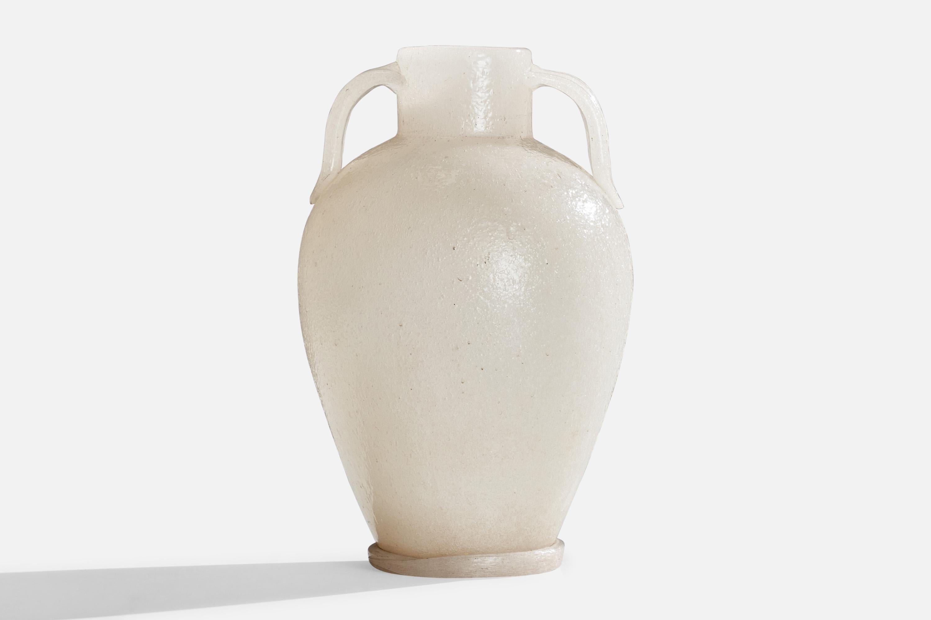 A.VE.M., Vase, Pulegoso-Glas, Italien, 1930er Jahre im Zustand „Gut“ im Angebot in High Point, NC