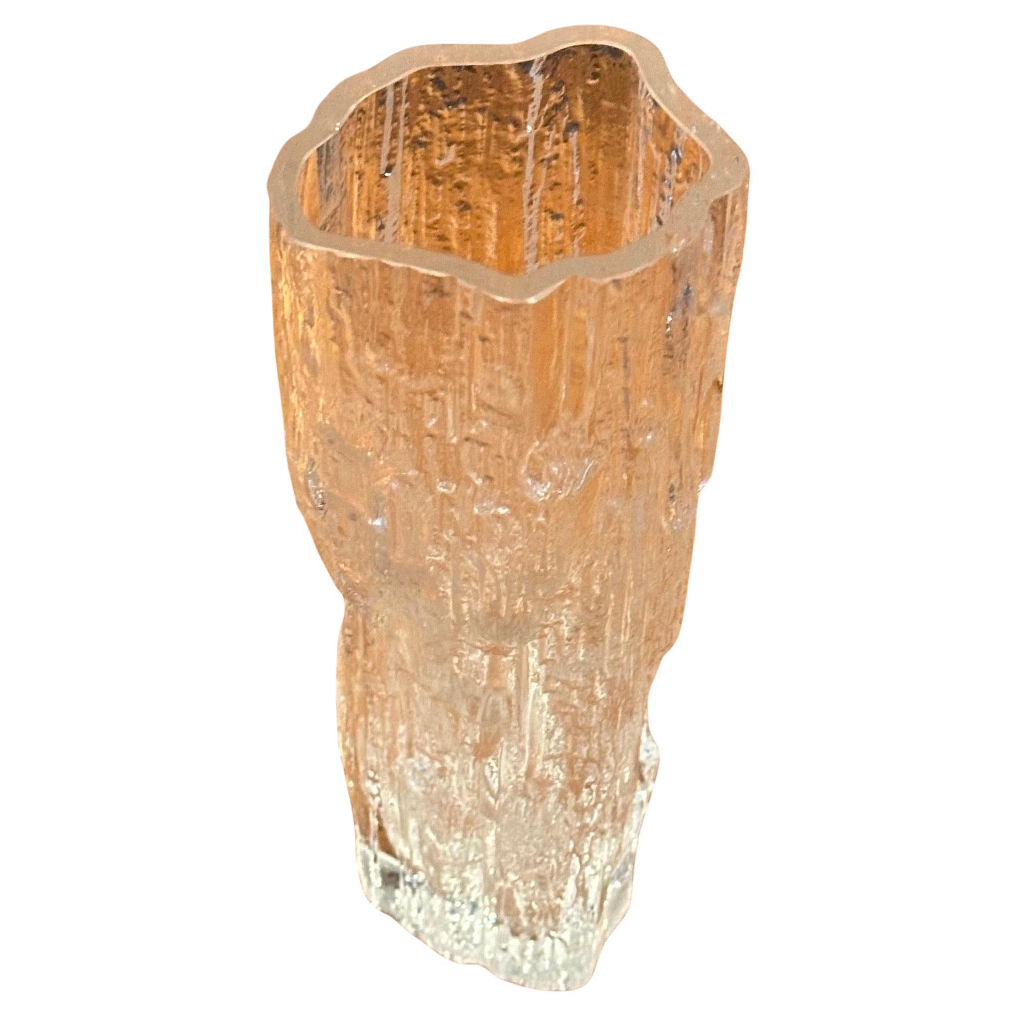 "Avena" Jarrón de cristal helado de Tapio Wirkkala para Iittala de Finlandia