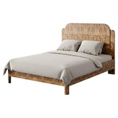 "Avenir" Blonde Burl Wood Platform King Bed by Christiane Lemieux