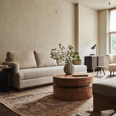 "Avenir" Blonde Burl Wood Cocktail Table by Christiane Lemieux