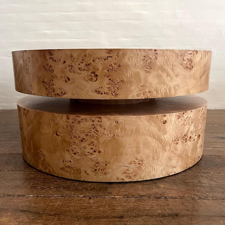 "Avenir" Burl Wood Cocktail Table by Christiane Lemieux For Sale at ...