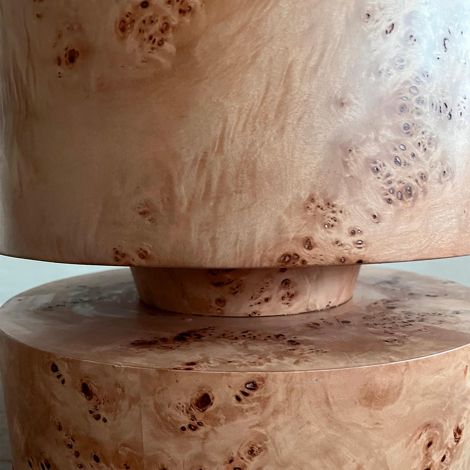 burl wood accent table