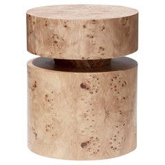 "Avenir" Burl Wood Side Table by Christiane Lemieux