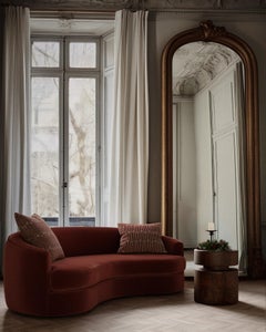 "Avenir" Burl Wood Side Table (Walnut) by Christiane Lemieux