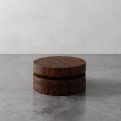 "Avenir" Walnut Burl Wood Coffee Table by Christiane Lemieux