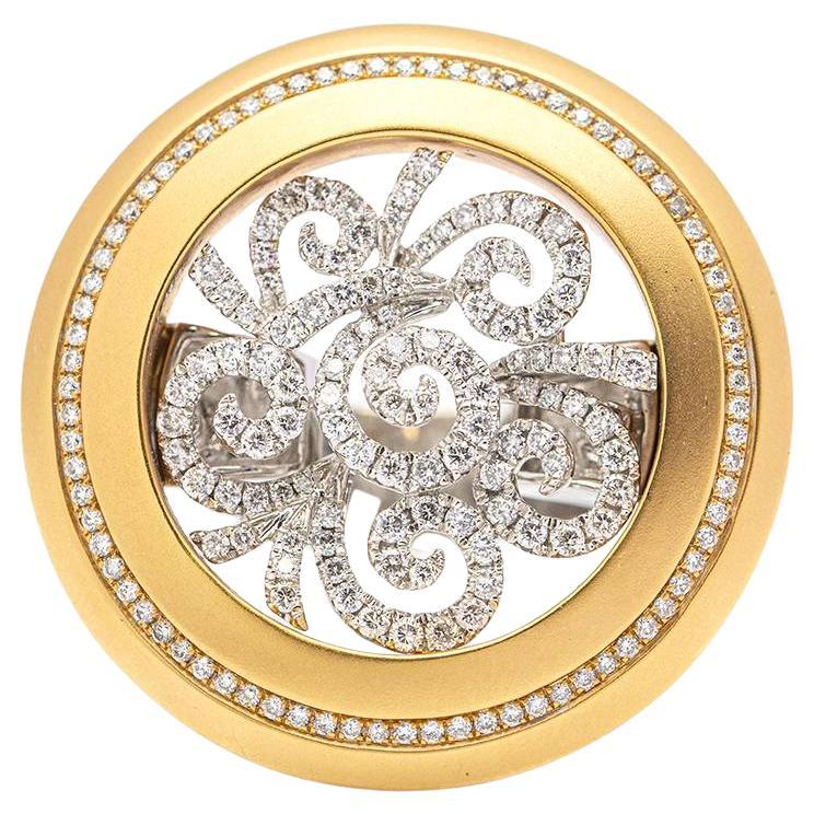 AVENNE Ring in Bicolour Gold and Diamonds. For Sale