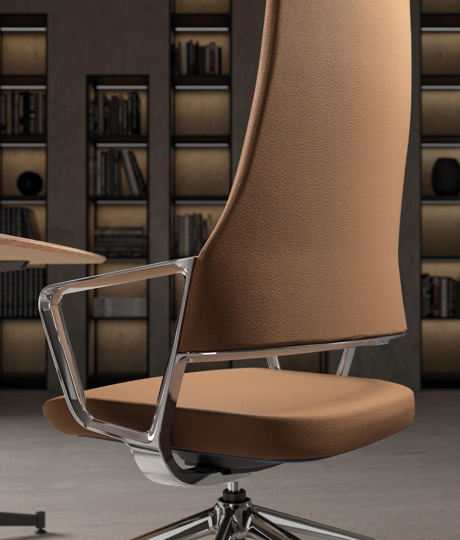 Sillón con Respaldo Alto Aventador de Aluminio y Piel by Ain Quinti Seduce
Diseñado por Alegre Design
Dimensiones: P 70 x An 70 x Al 119 cm.
Materiales: Aluminio y cuero.

Disponible en distintos acabados, tamaños y materiales. Las dimensiones y los