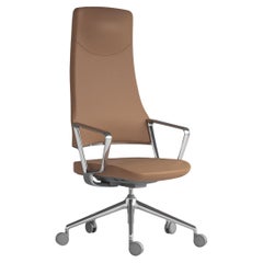 Sillón con Respaldo Alto Aventador de Aluminio y Piel by Quinti Sedute
