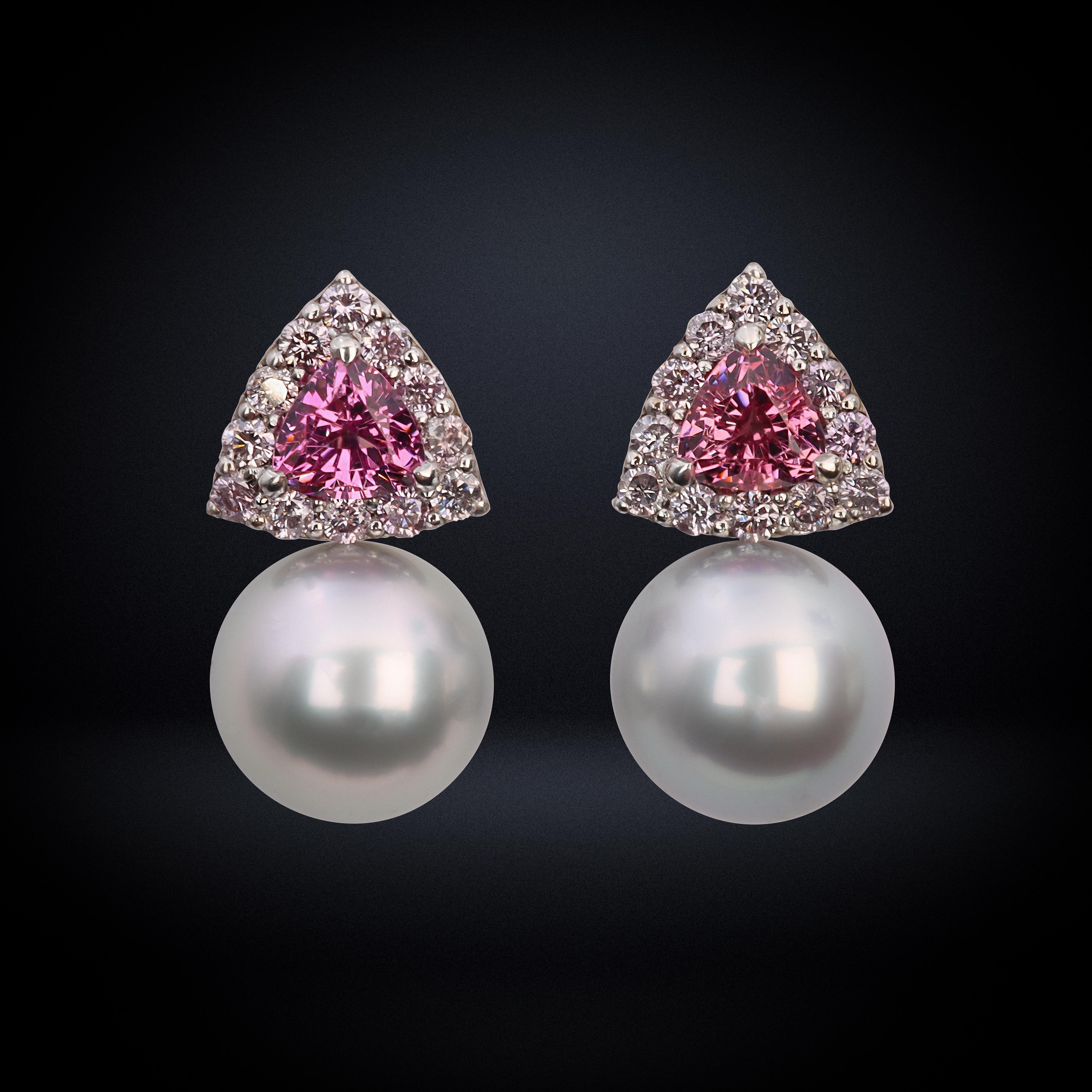 lavender diamond earrings