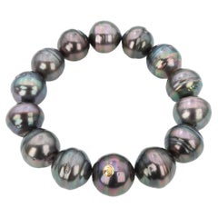  Aventina-Spencer / Marc''Harit Conscious Bracelet de perles de Tahiti circulaires de 15 à 16 mm