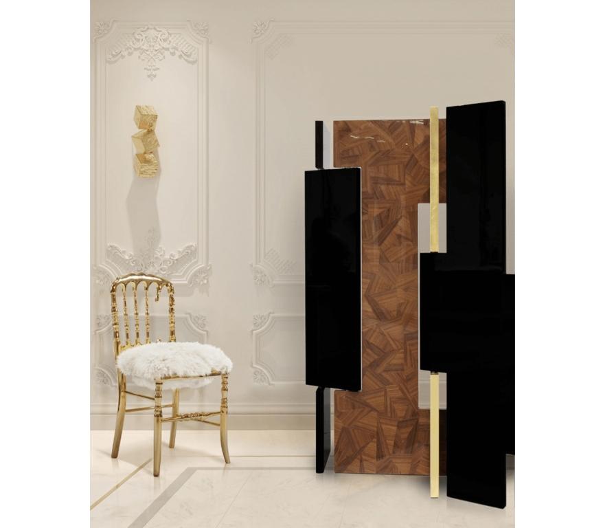 Avenue Folding Screen in Gold Leaf By Boca do Lobo For Sale 1